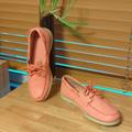 J. Crew Shoes | Euc J. Crew Boat Shoes 8.5 Pink Leather Gorgeous Preppy! | Color: Pink/White | Size: 8.5