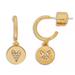 Kate Spade Jewelry | Kate Spade Wishes Asymmetrical Heart & Butterfly Gold Huggies Hoop Earrings | Color: Gold | Size: Os
