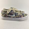 Nike Shoes | Nike Sb Charge Girls Shoes Floral Sneakers Brown Size 3.5 Y Ct3113-200 | Color: Tan/White | Size: 3.5g