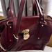 Michael Kors Bags | 2 Pieces Michael Kors Burgundy Color Shoulder Bag & Strap & Matching Wallet | Color: Purple | Size: Os