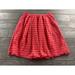 Anthropologie Skirts | Anthropologie Maeve Lawn Party Skirt Pink Coral Mesh Striped A-Line Size 6 | Color: Pink | Size: 6