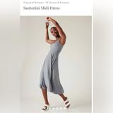 Athleta Dresses | Athleta Santorini Midi Dress // Coastline Blue Xs | Color: Blue/Gray | Size: Xs