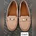 Coach Shoes | Coach Fredrica Cream Leather Mule Flat Loafer Shoes Size 10 | Color: Cream | Size: 10