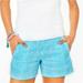 Lilly Pulitzer Shorts | Lilly Pulitzer Lilo Linen Short Seabreeze Blue Along The Same Line Print L Nwt | Color: Blue/White | Size: L