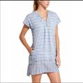 Athleta Dresses | Athleta Stripped Barbados Dress Swim Suit Coverup | Color: Blue/White | Size: S