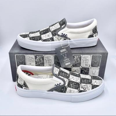 Vans Shoes | Bnib Vans X Daniel Johnston No Comply Slip-On Shoes Men’s 11.5 Women’s 10 | Color: Black/White | Size: 11.5