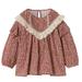 Zara Shirts & Tops | 2 For $25 - Zara Baby Girl Flowy Red Floral Printed Lace Shirt Blouse Top Boho | Color: Cream/Red | Size: 2-3 Years