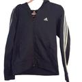 Adidas Shirts | Adidas Navy Blue Full Front Zip Warm Up 3 Striped Hoodie Large L Mens | Color: Blue | Size: L