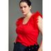 Anthropologie Tops | Anthropologie Red Dolan Tulle Sleeve Tank Top Size 1x | Color: Red | Size: 1x