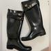 Coach Shoes | Coach - Tara Glossy Black Rubber Rainboots - Size 9 | Color: Black | Size: 9