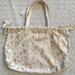 Free People Bags | Free People Canvas Metallic Print Tote Bag Nwt | Color: Cream | Size: Os