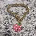 Lilly Pulitzer Jewelry | Lilly Pulitzer Pink Ladybug Logo Toggle Bracelet- Circa 2006 | Color: Gold/Pink | Size: Os
