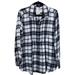 American Eagle Outfitters Tops | American Eagle Jegging Fit Black And White Oversized Flannel Pullover Top Tunic | Color: Black/White | Size: L