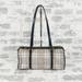 Dooney & Bourke Bags | Dooney & Bourke Monogram Canvas Leather Trim Dual Handle Plaid Shoulder Bag 1033 | Color: Black/Gray | Size: Os