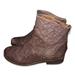 Free People Shoes | Free People Brown Textured Leather Booties Size 37/7 Women’s | Color: Brown | Size: 7