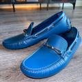 Louis Vuitton Shoes | Louis Vuitton Men's Blue Epi Leather Hockenheim Moccasin Shoes - Us Size 9.5 | Color: Blue | Size: 9.5