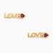 Kate Spade Jewelry | Kate Spade New York Gold Love You, Mom Love Mini Studs ~ Red Heart Rhinestones | Color: Gold/Red | Size: See Description