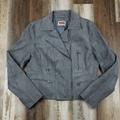 Levi's Jackets & Coats | Levis Gray Nubuck Genuine Leather Moto Jacket Size Large. | Color: Gray | Size: L