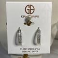 Giani Bernini Jewelry | Beautiful Sparkly Cz 925 Sterling Silver Hoop Earrings | Color: Silver | Size: Os