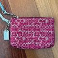 Coach Bags | Coach Wristlet, Pink/Silver Metallic Accent | Color: Pink/Silver | Size: Os