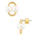 Kate Spade Jewelry | Kate Spade Nouveau Pearl Stud Gold Earrings | Color: Gold/White | Size: Os