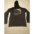 American Eagle Outfitters Shirts | American Eagle Outfitters Graphic Hoodie Men L Black Eagle Scene Pockets | Color: Black | Size: L