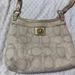 Coach Bags | Beautiful Like-New Cream And Gold Colored Signature "C" Coach Cross-Body | Color: Cream/Gold | Size: Os