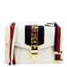 Gucci Bags | Gucci Sylvie Small Web Leather Shoulder Bag White | Color: White | Size: Os