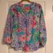 Lilly Pulitzer Tops | Lilly Pulitzer Silk Floral Silk Top Sz Small | Color: Blue/Pink | Size: S
