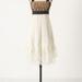 Anthropologie Dresses | Anthro Zeharvale Ruffle Mixed Media Dress Sz 0 | Color: Black/Cream | Size: 0