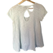 Anthropologie Tops | Anthro Left Of Center Neutral Cutout Top In Size M | Anthropologie Tee | Color: Blue/White | Size: M