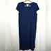 Jessica Simpson Dresses | Jessica Simpson Cap Sleeved Cotton Blend T-Shirt Maxi Dress - Size Large | Color: Blue | Size: L