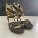 Michael Kors Shoes | Michael Kors Evie Black Gold Strappy Heels Size 6 | Color: Black/Gold | Size: 6