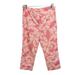 Lilly Pulitzer Pants & Jumpsuits | Lilly Pulizer Floral Geometric Cropped Pants | Color: Orange/Pink | Size: L