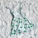 Free People Dresses | Free People Fit & Flared/Baby Doll White & Green Diamond Print Dress | Color: Green/White | Size: 0