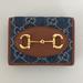 Gucci Bags | Gucci Denim Gg Monogram Horsebit 1955 Card Case Wallet Nwt | Color: Blue/Brown | Size: Os