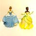 Disney Toys | 2 Disney Princess 3.5" H, Cinderella & Tiana Pvc | Color: Blue/Yellow | Size: 3.5" H