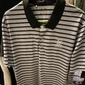 Adidas Shirts | Adidas Golf San Antonio Black And Grey Xl Striped Short Sleeve Shirt | Color: Black/Gray | Size: Xl
