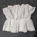 Anthropologie Tops | Anthropologie Cotton White Gathered Ruffle Strapless Tube-Top Smocked Back Sz Xl | Color: White | Size: Xl