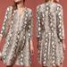 Anthropologie Dresses | Anthropologie Maeve Juno Snakeskin Print Dress Neutral 3/4 Sleeve Plus Size 3x | Color: Brown/Cream | Size: 3x