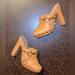 Coach Shoes | Coach Rana Tan Leather Mule/Clog Heels With Tassel Platform Shoes - Size 7 | Color: Tan | Size: 7 (See Description)