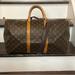 Louis Vuitton Bags | Louis Vuitton Keepall Lv 50 Boston Weekend Shoulder Bag Crossbody Tote Authentic | Color: Brown/Tan | Size: 50