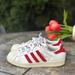 Adidas Shoes | Adidas White/Scarlet Furry Originals Superstar Classic Sneaker Size 7 S76151 | Color: Red/White | Size: 7