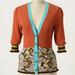 Anthropologie Sweaters | Anthropologie Lia Molly Rustic Orange Cardigan | Color: Orange | Size: Xs