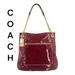 Coach Bags | Coach Poppy Embossed Crimson Leather Chain Strap Tote Bag | Color: Orange/Tan | Size: Os