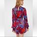 Free People Dresses | Free People Audrey Abstract Deep Plunge Neckline Romper | Color: Purple/Red | Size: 0