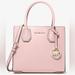 Michael Kors Bags | Michael Kors Mercer Medium Pebbled Leather Crossbody Bag Powder Blush Pink | Color: Gold/Pink | Size: 8.75”W X 7.5”H X 4”D