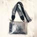 J. Crew Bags | J. Crew Metallic Leather Converted Cross Body 8.25x5.5 | Color: Black/Silver | Size: Os