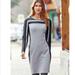 Athleta Dresses | Athleta Boreal Colorblock Sweater Dress Xs | Color: Gray | Size: Xs