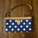 Dooney & Bourke Bags | Dooney & Bourke Pebble Grain Large Slim Polka Dot Wristlet | Color: Blue/White | Size: (In) L: 8.00 X W: 0.25 X H: 4.00